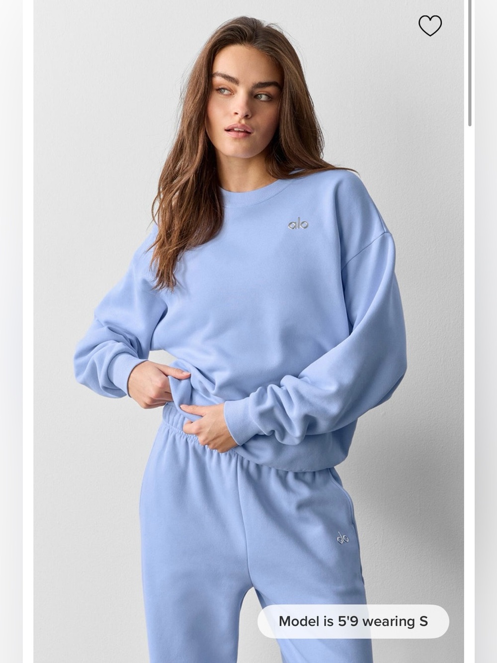 ALO Yoga Accolade Sweatshirt in Provence Blue (Medium)